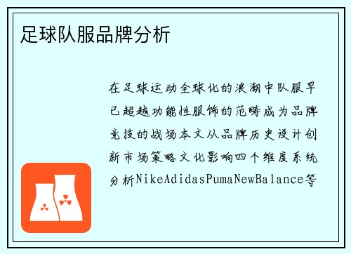 足球队服品牌分析